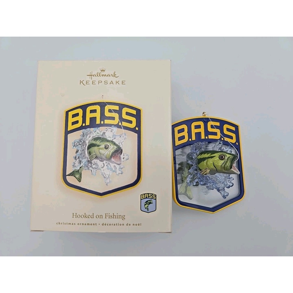 Hallmark Keepsake Ornament B.A.S.S. Hooked on Fishing (2007) Bass Fish